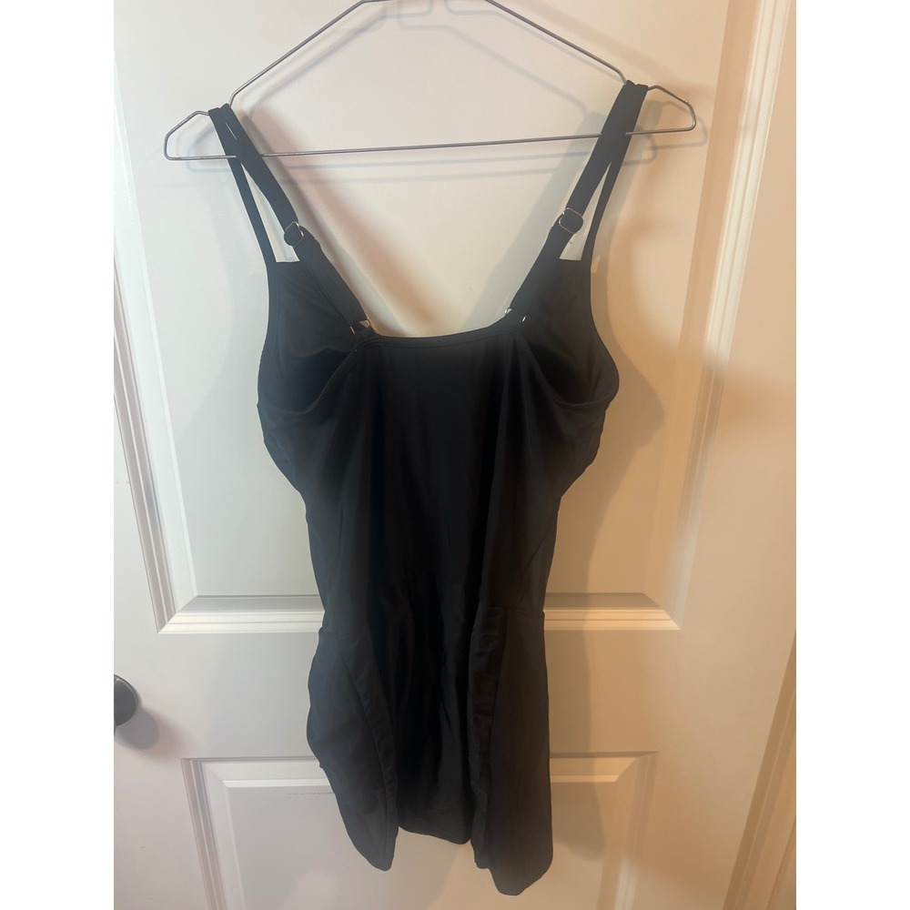 Unbranded Womens Swimdress Side Tie Detail Black Size M - Picture 3 of 4